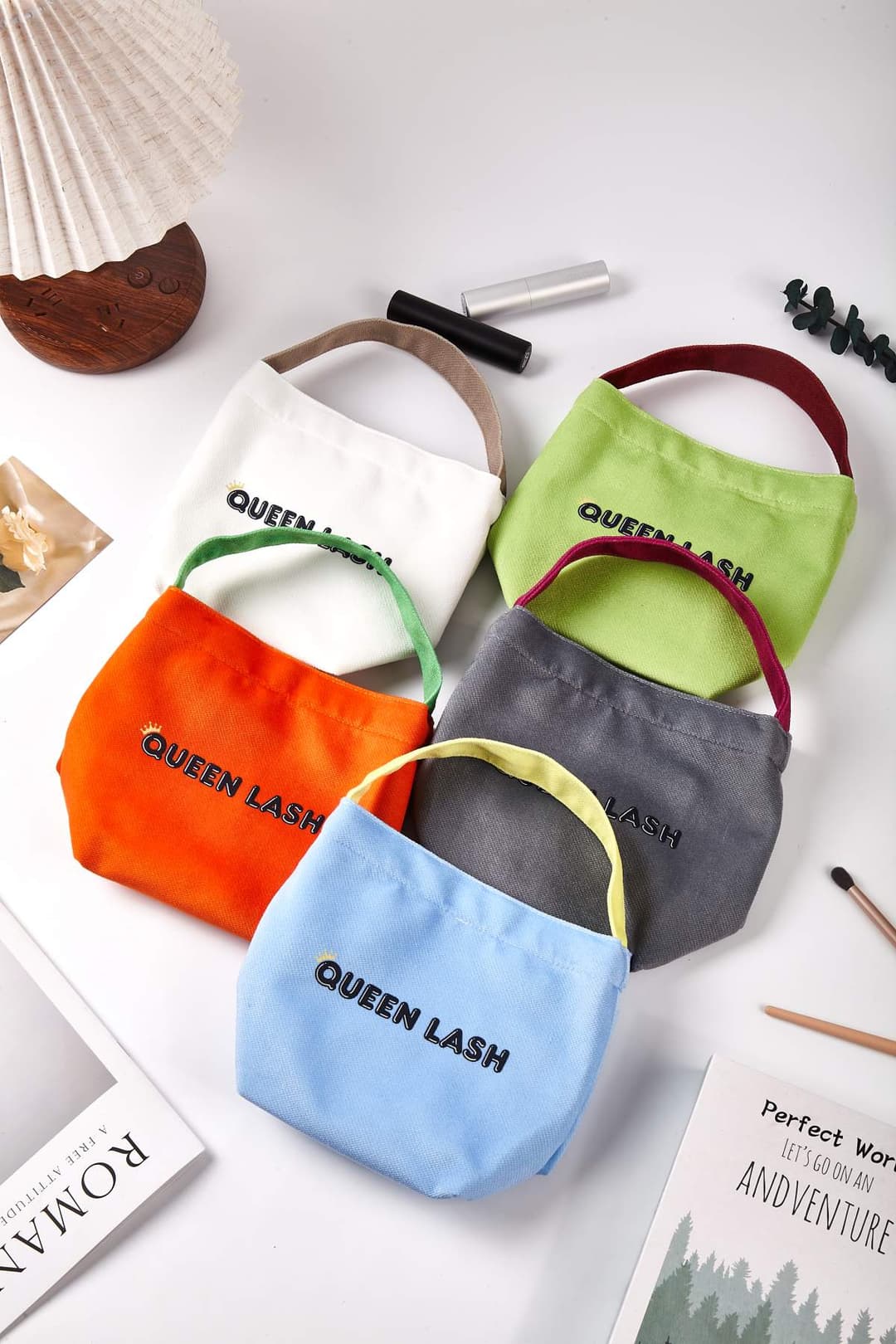 Mini Tote Bags | 9 x 7inch | Mini Tote Shopping Bag with Pocket Handle Heavy Duty Reusable